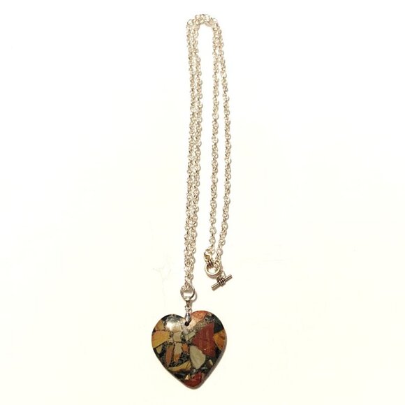 Maligano Jasper Heart Pendant Necklace – Love & Transformation - Picture 3 of 8
